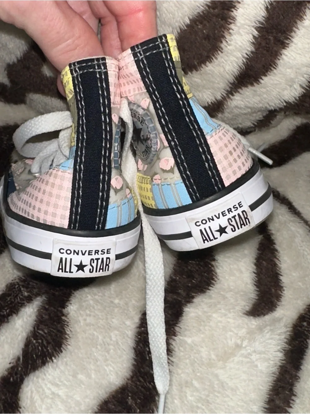 Kids Converse High-Top Sneakers in Pink, Yellow & Blue